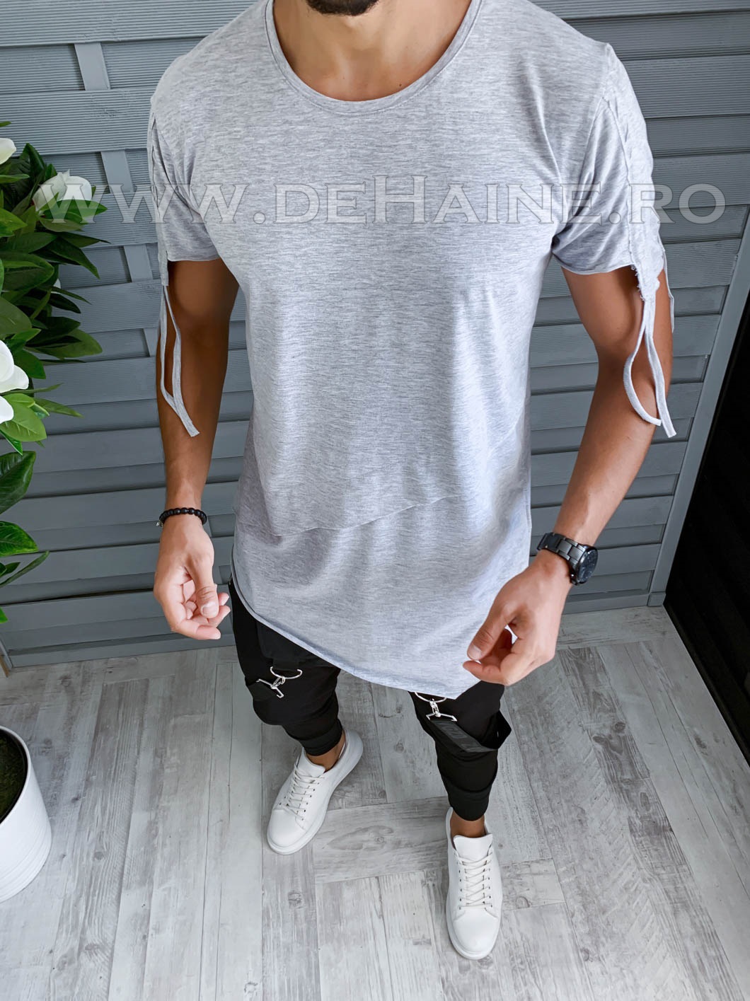 Tricou barbati gri slim fit vagabond b1952 p17-1